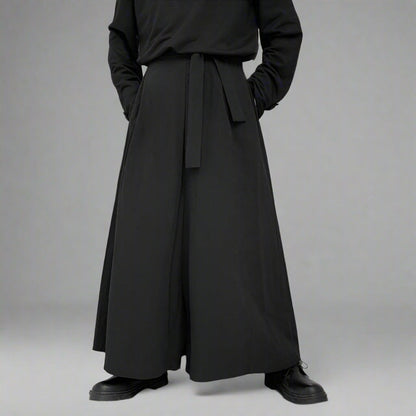 Pantalons larges fluides et élégants -  coton - Pantalons larges Hakama confortables et stylés
