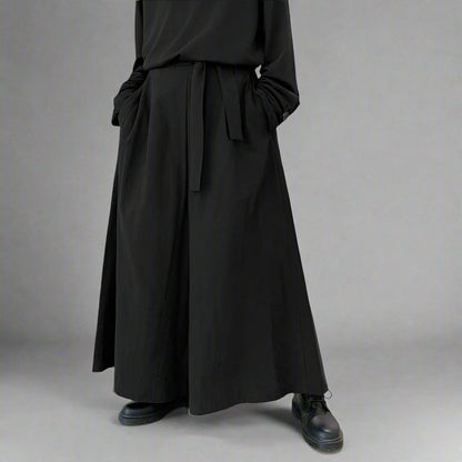 Pantalons larges fluides et élégants - pantalons larges - Pantalons larges Hakama confortables et stylés