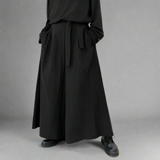 Pantalons larges fluides et élégants - pantalons larges - Pantalons larges Hakama confortables et stylés