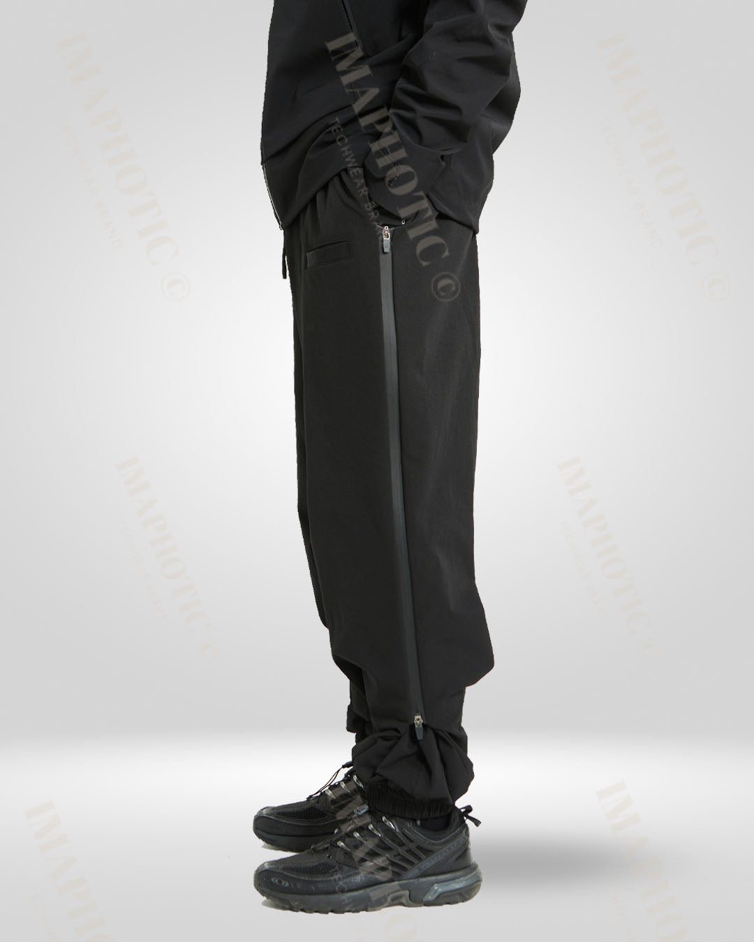 Pantalons larges noirs chics -  pantalons convertibles - Pantalons larges noirs chics pour un style unique