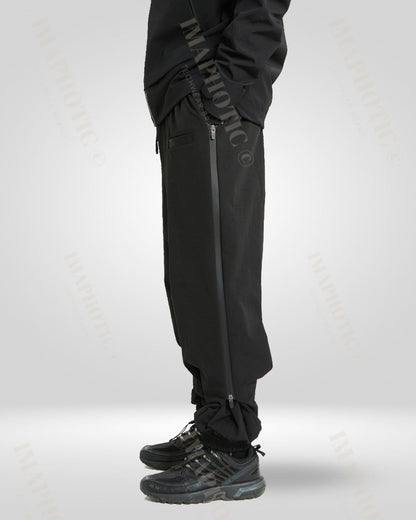 Pantalons larges noirs chics -  pantalons convertibles - Pantalons larges noirs chics pour un style unique