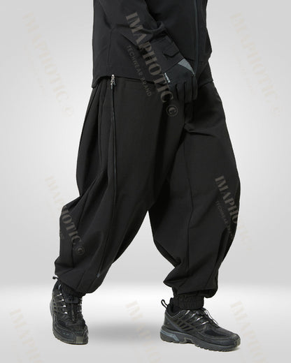 Pantalons larges noirs chics - pantalons décontractés - Pantalons larges noirs chics pour un style unique