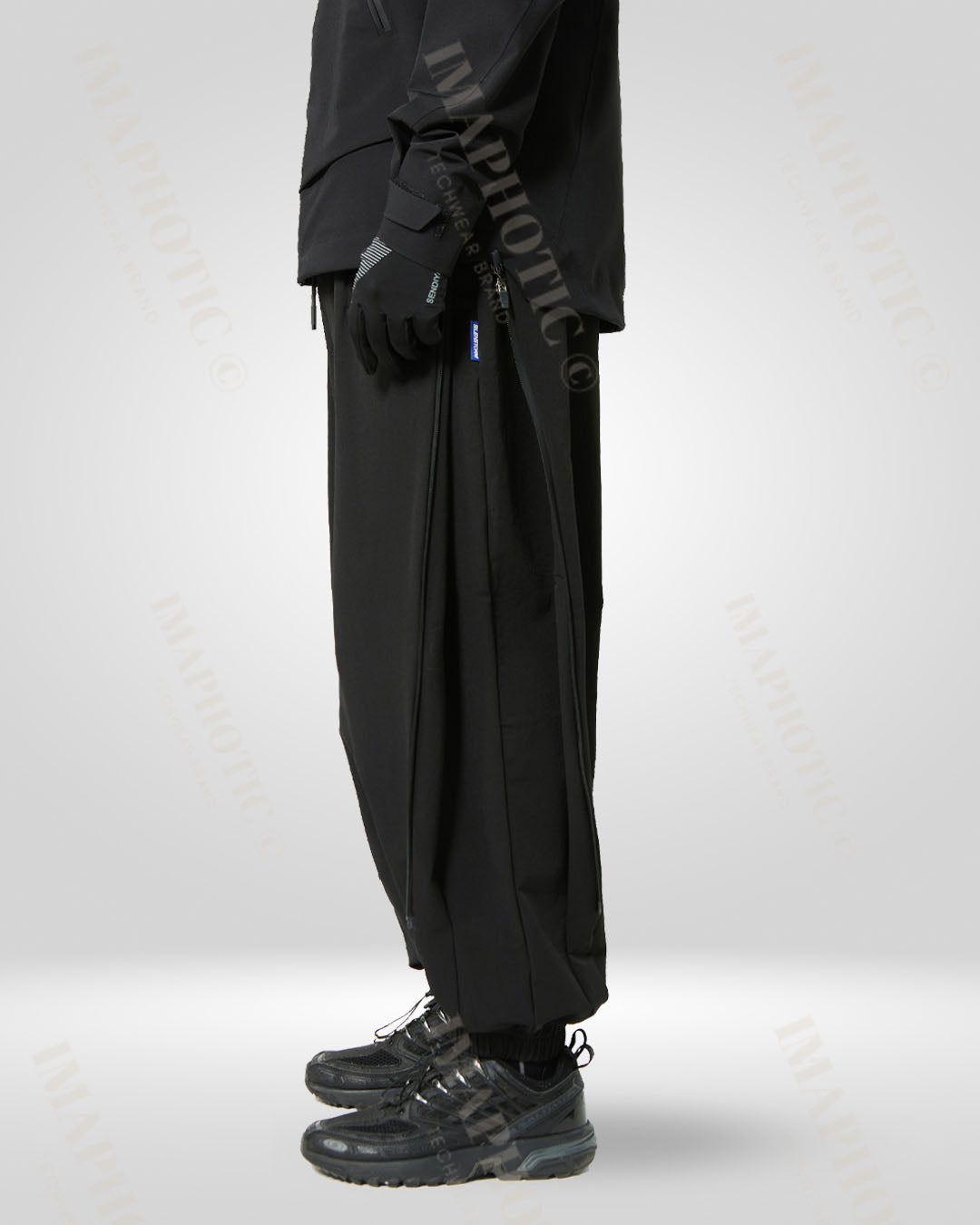Pantalons larges noirs chics -  pantalons à séchage rapide - Pantalons larges noirs chics pour un style unique