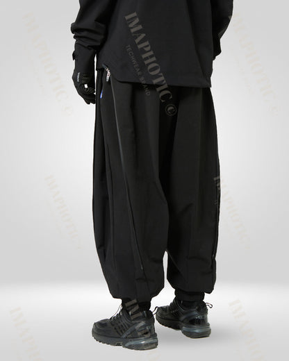Pantalons larges noirs chics -  vêtements à coupe ample - Pantalons larges noirs chics pour un style unique