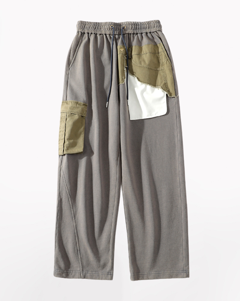 Pantalons larges unisexes élégants -  techwear - Pantalons larges unisexes gris inspirés du Techwear