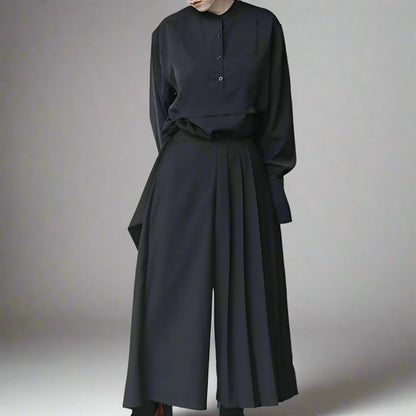 Pantalons Élégance Sans Effort -  mode unisexe - Pantalons Élégance Hakama au Style Chic et Confortable