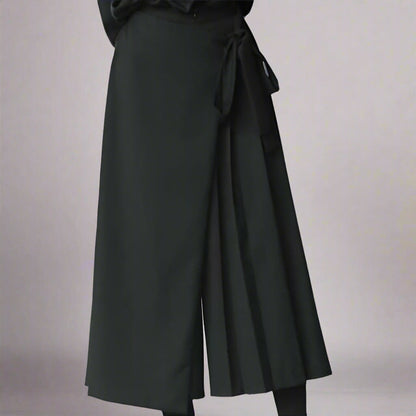 Pantalons Élégance Sans Effort -  style hakama - Pantalons Élégance Hakama au Style Chic et Confortable