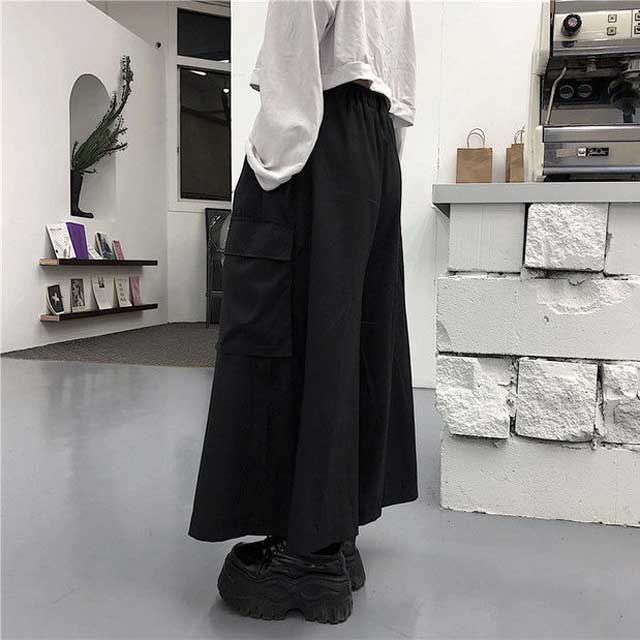 Pantalons Élégants et Amples -  pantalons hakama - Pantalons amples Hakama unisexe pour un style décontracté