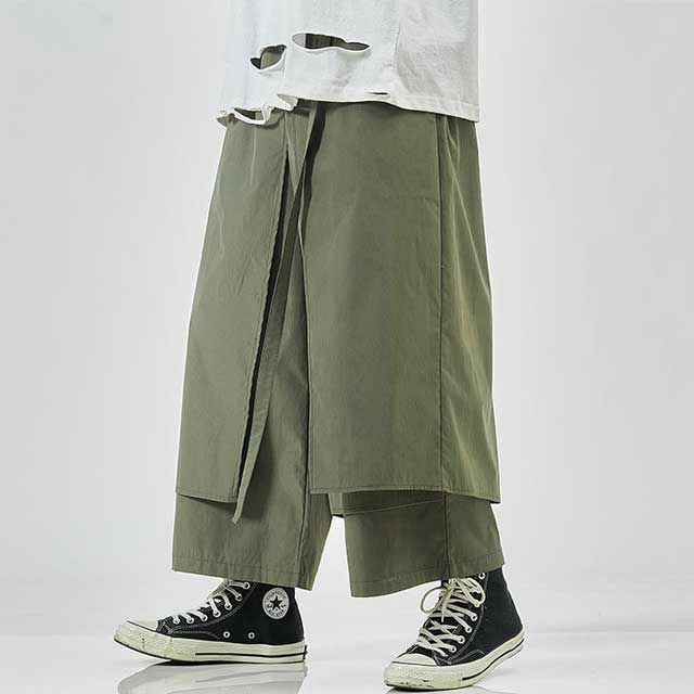 Pantalons Élégants Inspirés du Japon - pantalons de style hakama - Pantalons Hakama Japonais Amples et Confortables
