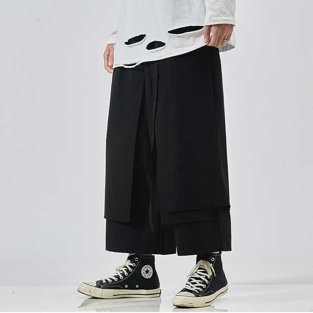 Pantalons Élégants Inspirés du Japon - pantalons hakama - Pantalons Hakama Japonais Amples et Confortables