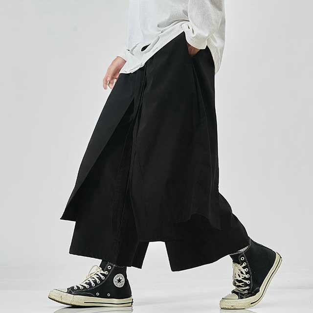 Pantalons Élégants Inspirés du Japon -  pantalons lavables en machine - Pantalons Hakama Japonais Amples et Confortables