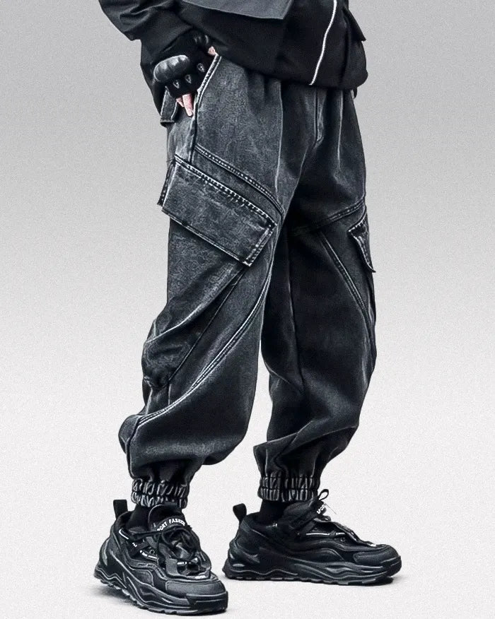 Pantalons Noirs Lavés Chic - pantalons confortables - Pantalons Noirs Lavés Chic pour un Style Urbain