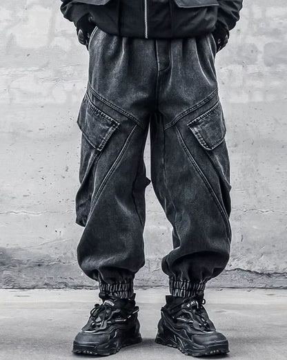 Pantalons Noirs Lavés Chic - pantalons noirs - Pantalons Noirs Lavés Chic pour un Style Urbain