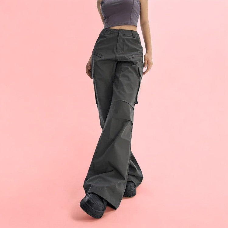 Pantalons Parachute Grays - mode rétro-futuriste - Pantalons Parachute Grays style Y2K pour un look unique