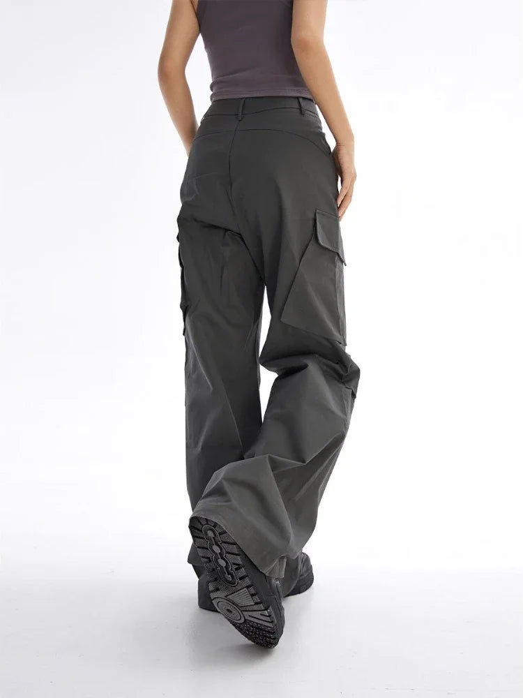Pantalons Parachute Grays - pantalons - Pantalons Parachute Grays style Y2K pour un look unique