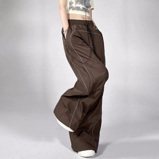 Pantalons Parachute Marron - mode de vie actif - Pantalons Parachute Marron Confortables et Stylés