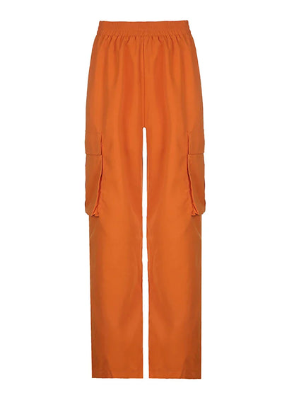 Pantalons Parachute Orange -  confort - Pantalons Parachute Orange pour un Style Streetwear Unique
