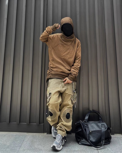 Pantalons Quotidiens Multi-Poches Robustes -  esthétique - Pantalons Cargo Multipoches pour Style Techwear