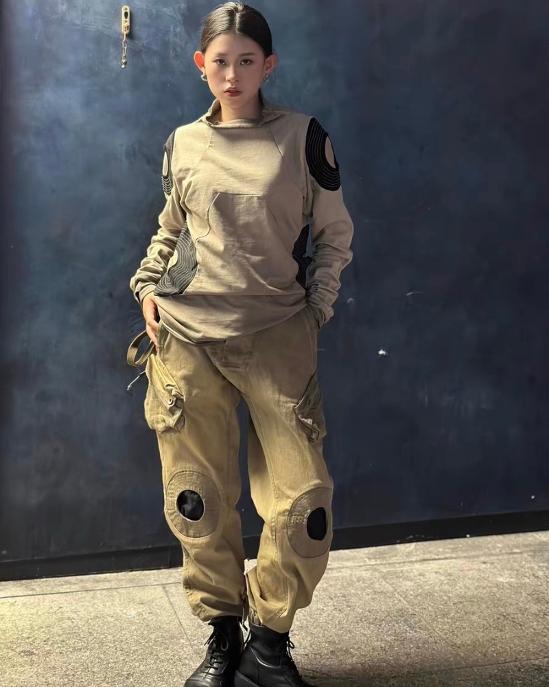 Pantalons Quotidiens Multi-Poches Robustes -  mode cyberpunk - Pantalons Cargo Multipoches pour Style Techwear