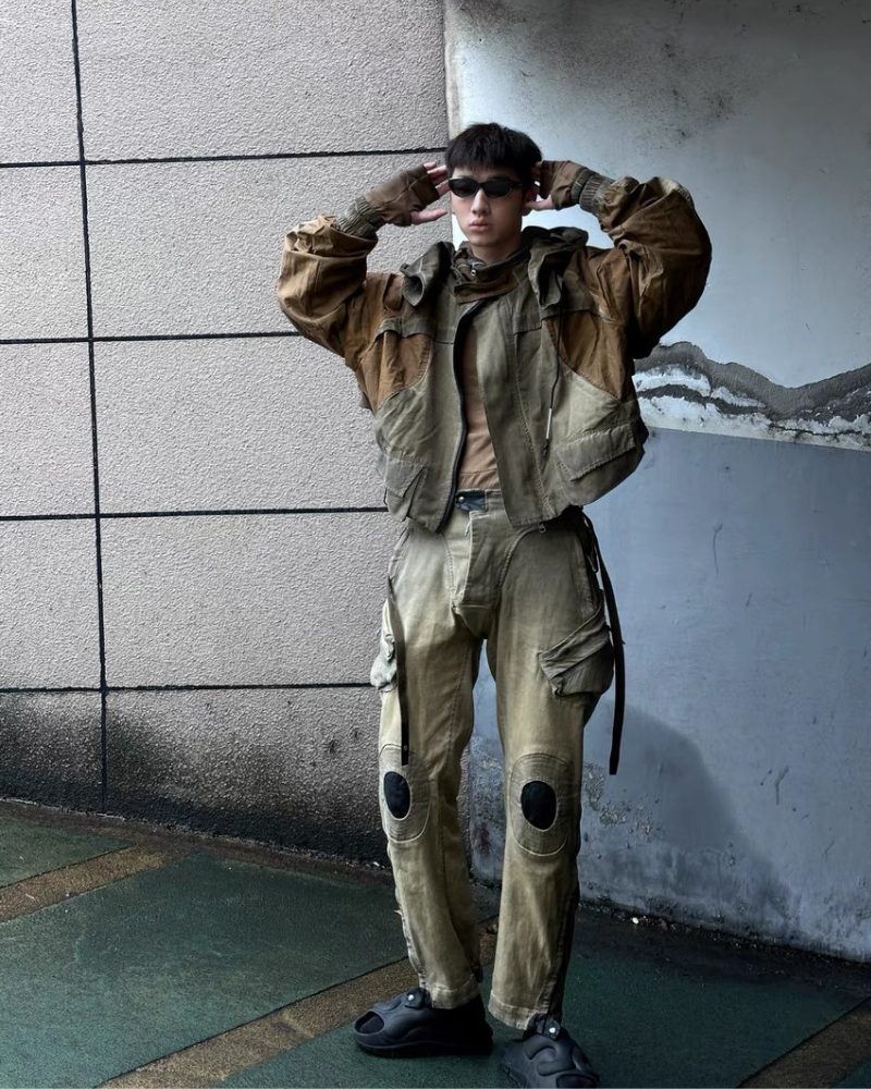 Pantalons Quotidiens Multi-Poches Robustes -  pantalons en polyester - Pantalons Cargo Multipoches pour Style Techwear