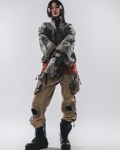 Pantalons Quotidiens Multi-Poches Robustes -  vestes technologiques - Pantalons Cargo Multipoches pour Style Techwear