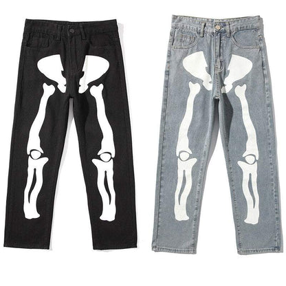 Pantalons Squelette -  gothique - Pantalons Squelette Unisexe pour un Style Streetwear Unique