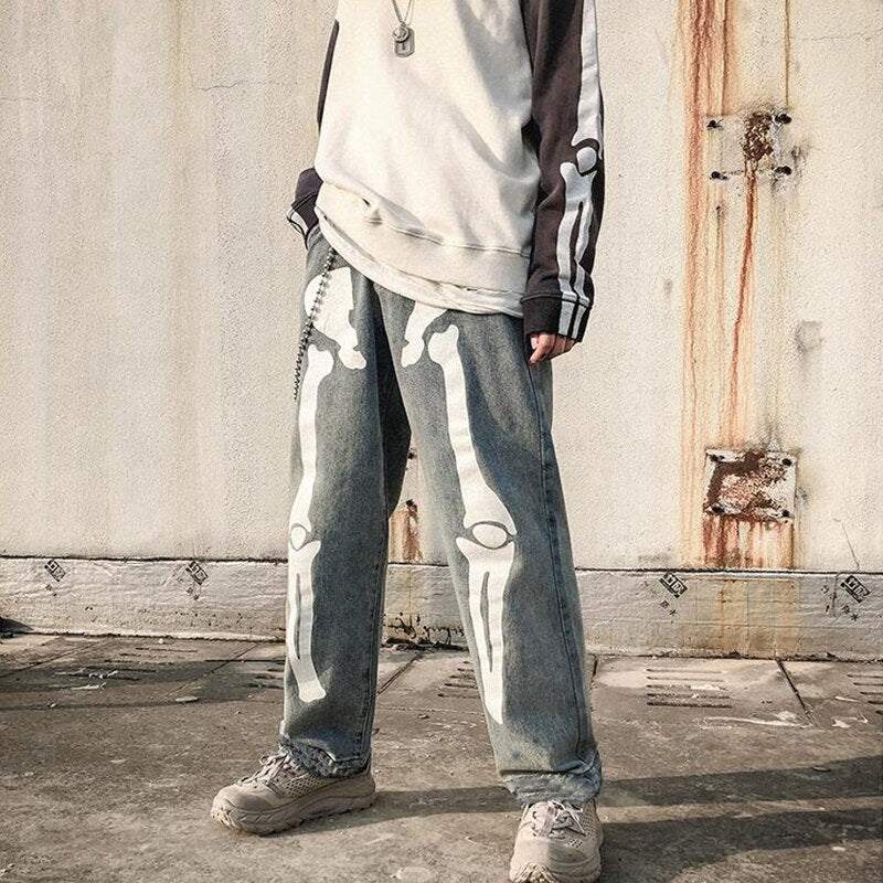 Pantalons Squelette -  pantalons unisexe - Pantalons Squelette Unisexe pour un Style Streetwear Unique