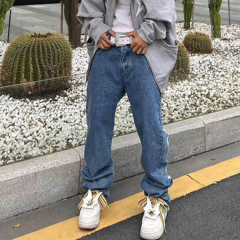 Pantalons Streetwear à Jambes Larges -  jambes larges - Pantalons Streetwear à Jambes Larges pour un Style Unique