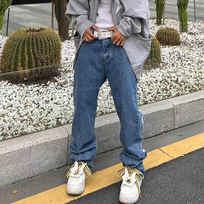 Pantalons Streetwear à Jambes Larges -  jambes larges - Pantalons Streetwear à Jambes Larges pour un Style Unique