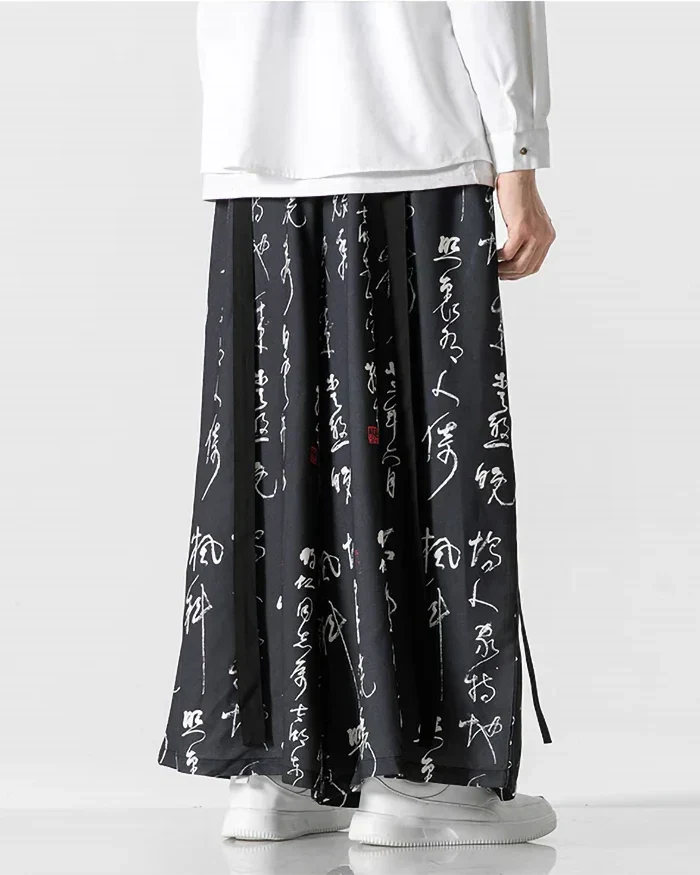 Pantalons Style Hakama Élégants -  look décontracté formel - Pantalons Hakama Élégants en Polyester Confortables