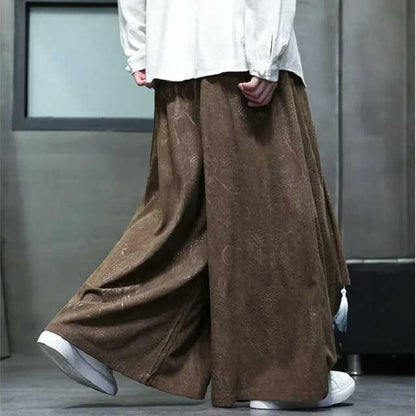 Pantalons Style Hakama Élégants -  pantalons décontractés pour cosplay - Pantalons Style Hakama Larges pour un Confort Élégant