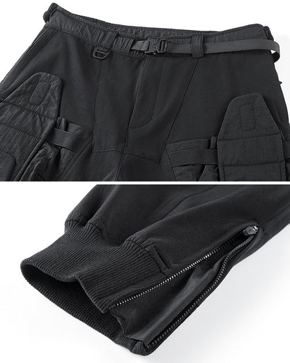 Pantalons Tech en Patchwork Dynamique -  techwear - Pantalons Tech en Patchwork pour Style Urbain