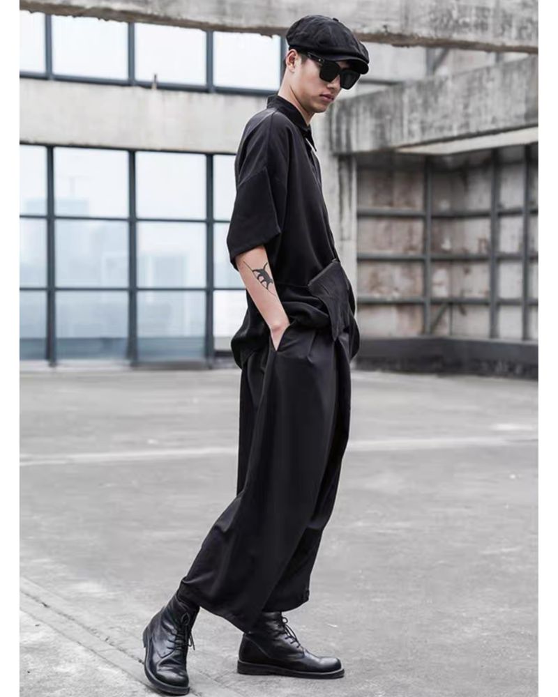 Pantalons Tech Taille Haute Chic -  pantalons ajustables - Pantalons Techwear Taille Haute Chic et Pratiques