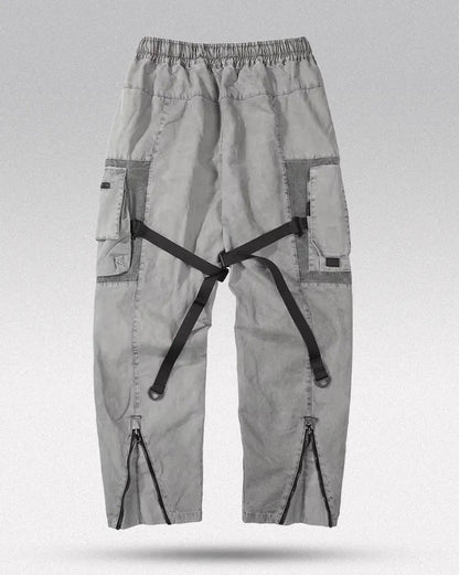 Pantalons Techwear Gris Élégants -  vêtements élégants - Pantalons Techwear Gris Élégants pour un Style Urbain