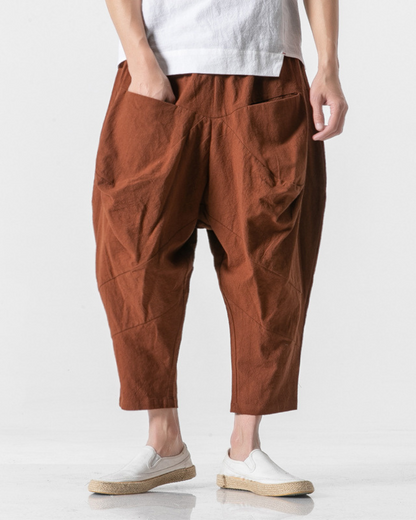 Pantalons Urbains Amples Chic -  japonais - Pantalons Amples Chic Techwear pour un Style Urbain