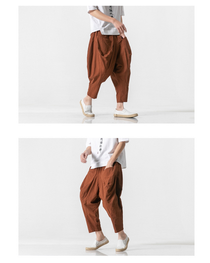 Pantalons Urbains Amples Chic -  mode moderne - Pantalons Amples Chic Techwear pour un Style Urbain