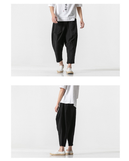 Pantalons Urbains Amples Chic -  vêtements confortables - Pantalons Amples Chic Techwear pour un Style Urbain