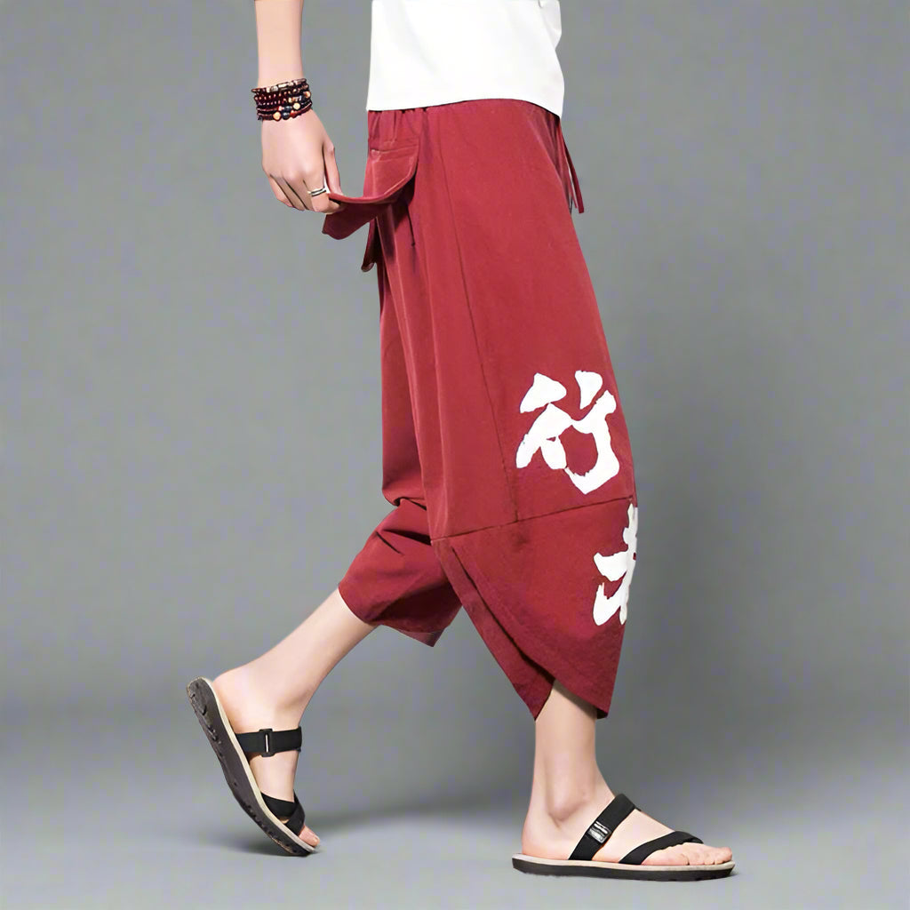 Pantalons Urbains de Style Tokyo - pantalons hakama - Pantalons Hakama Streetwear au Style Tokyo