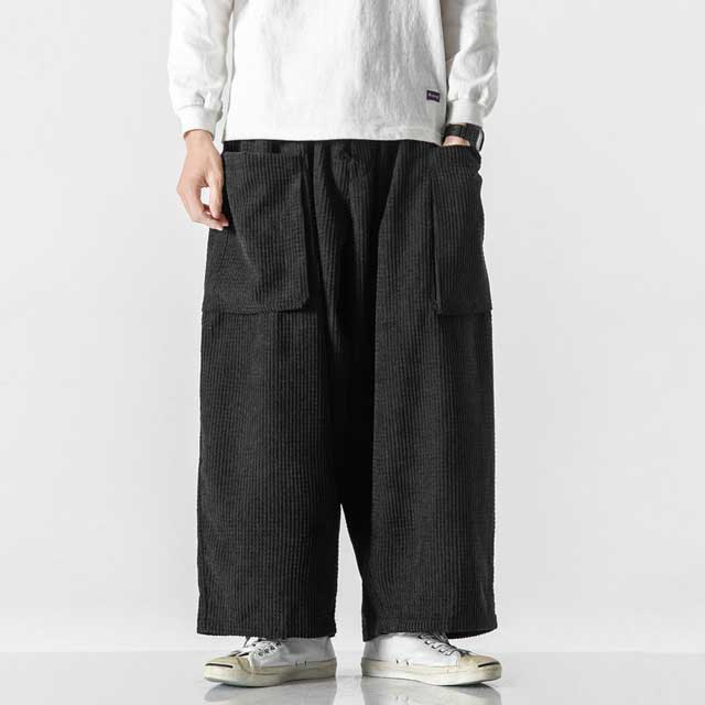 Pantalons Utilitaires Japonais Chic -  coupe ample - Pantalons Cargo Japonais au Style Élégant et Pratique