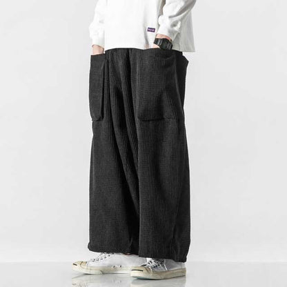 Pantalons Utilitaires Japonais Chic -  coupe ample - Pantalons Cargo Japonais au Style Élégant et Pratique