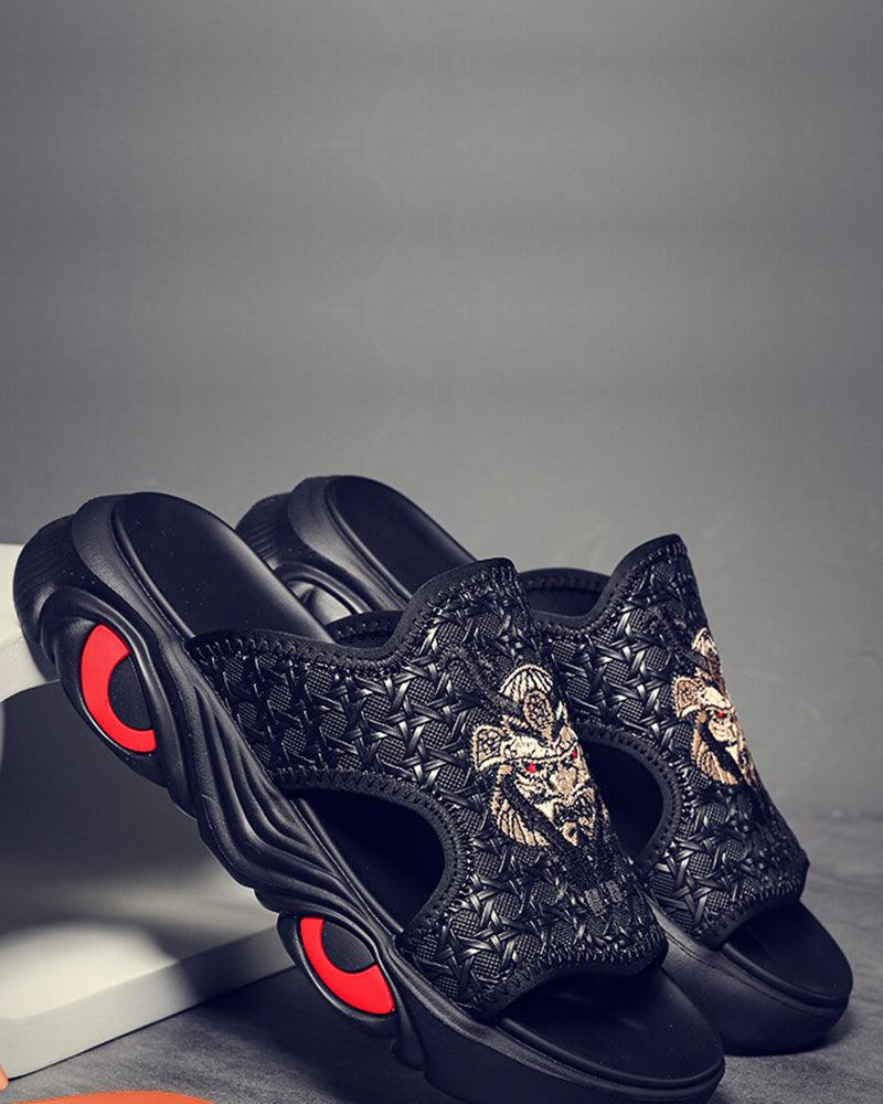 Pantoufles Chic en Noir -  confortables - Pantoufles Noires Confortables pour un Style Quotidien