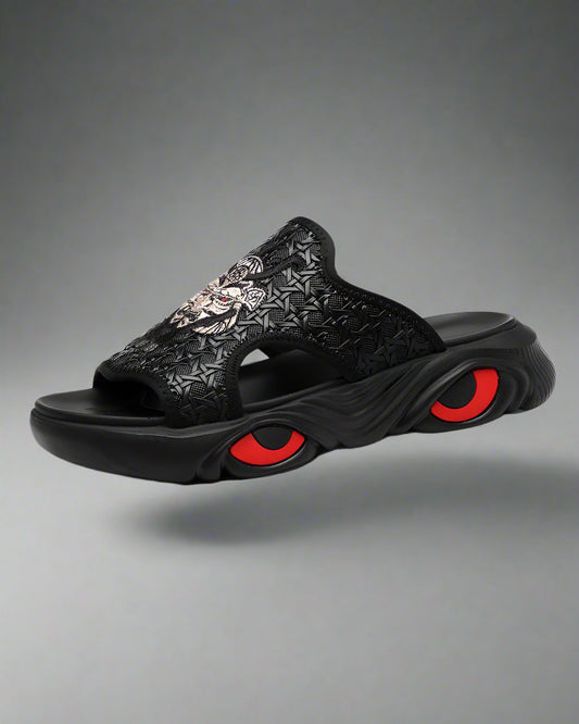 Pantoufles Chic en Noir - pantoufles - Pantoufles Noires Confortables pour un Style Quotidien