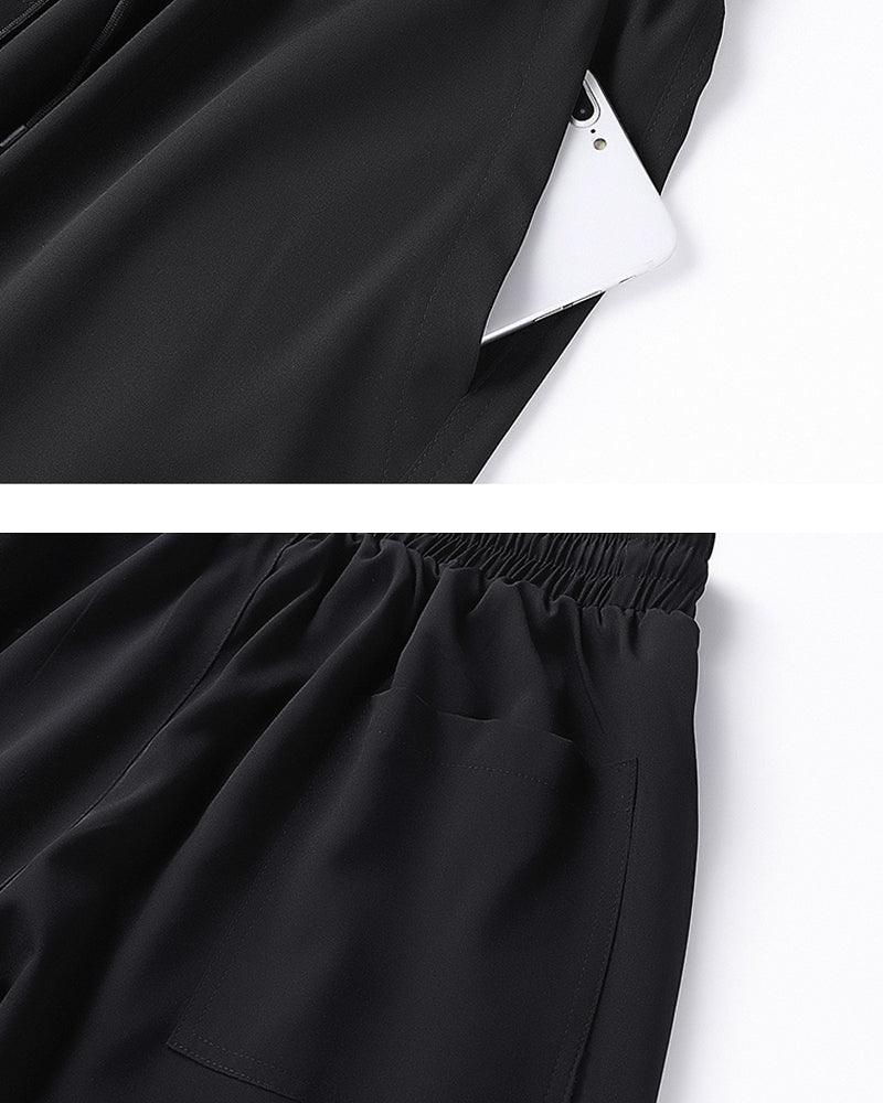 Pantalon élégant en soie à jambes droites