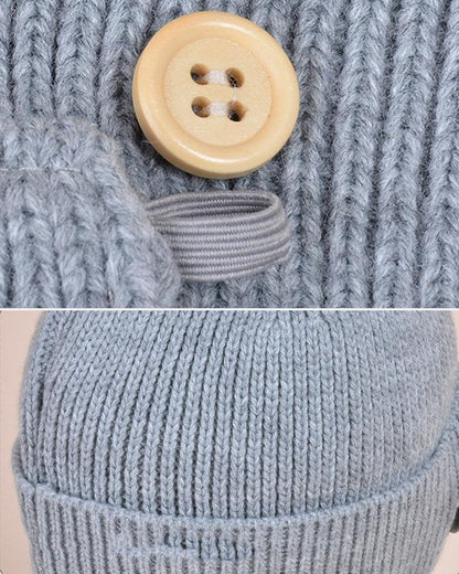 Masque de ski en tricot chaud & bonnet