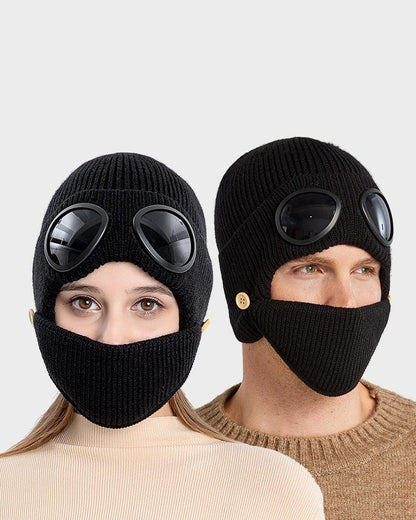 Masque de ski en tricot chaud & bonnet