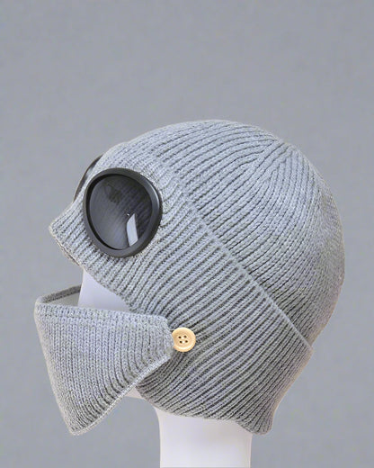 Masque de ski en tricot chaud & bonnet