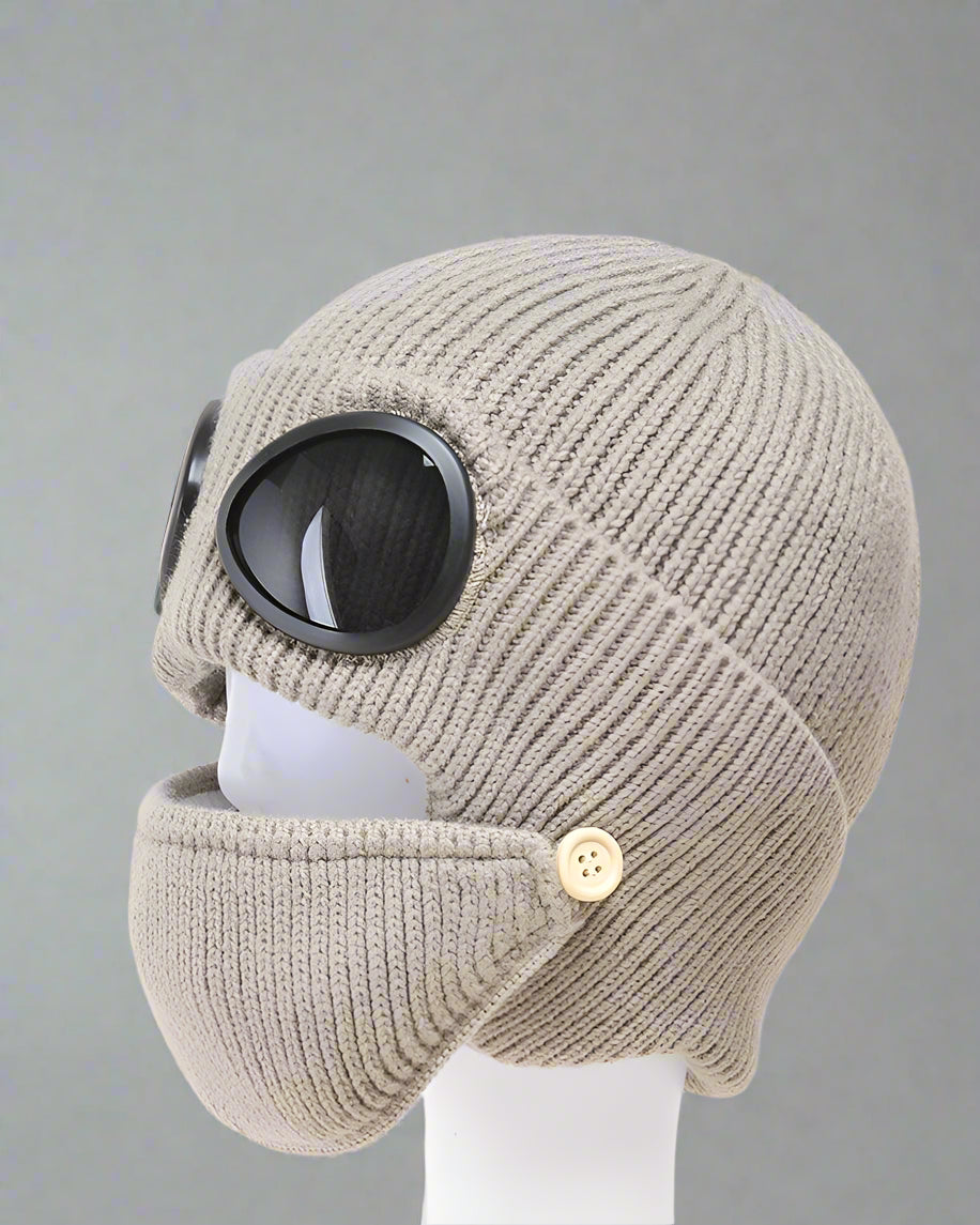 Masque de ski en tricot chaud & bonnet
