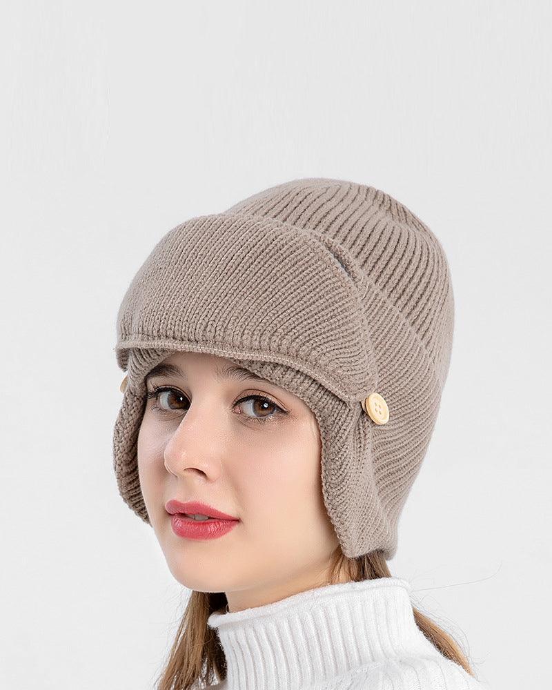 Masque de ski en tricot chaud & bonnet