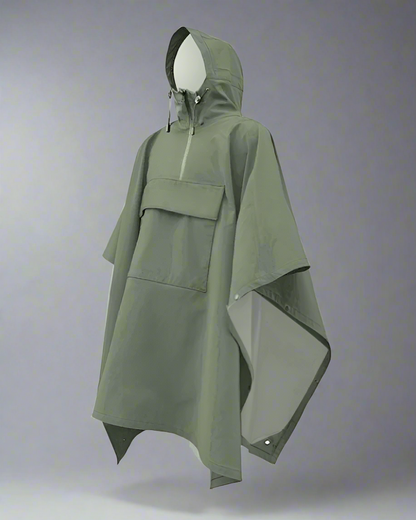 Poncho de Pluie 3L Tout Temps -  multifonctionnel - Poncho de pluie léger et multifonctionnel pour les aventuriers