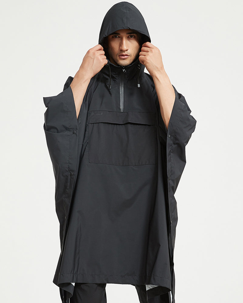Poncho de Pluie 3L Tout Temps -  protection contre la pluie - Poncho de pluie léger et multifonctionnel pour les aventuriers